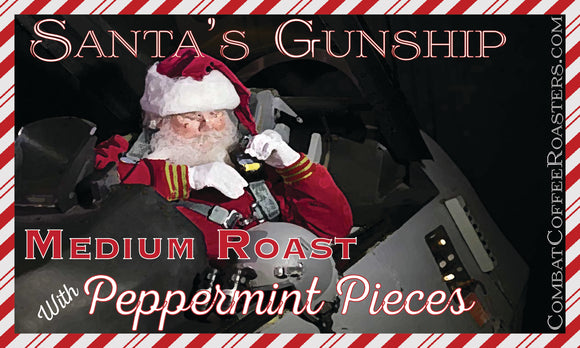 Santa's Gunship - Medium Roast w/ Peppermint Pieces - LIMITED TIME ONLY!!