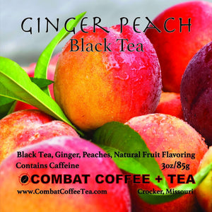Ginger Peach Black Tea - Loose Leaf - 3oz