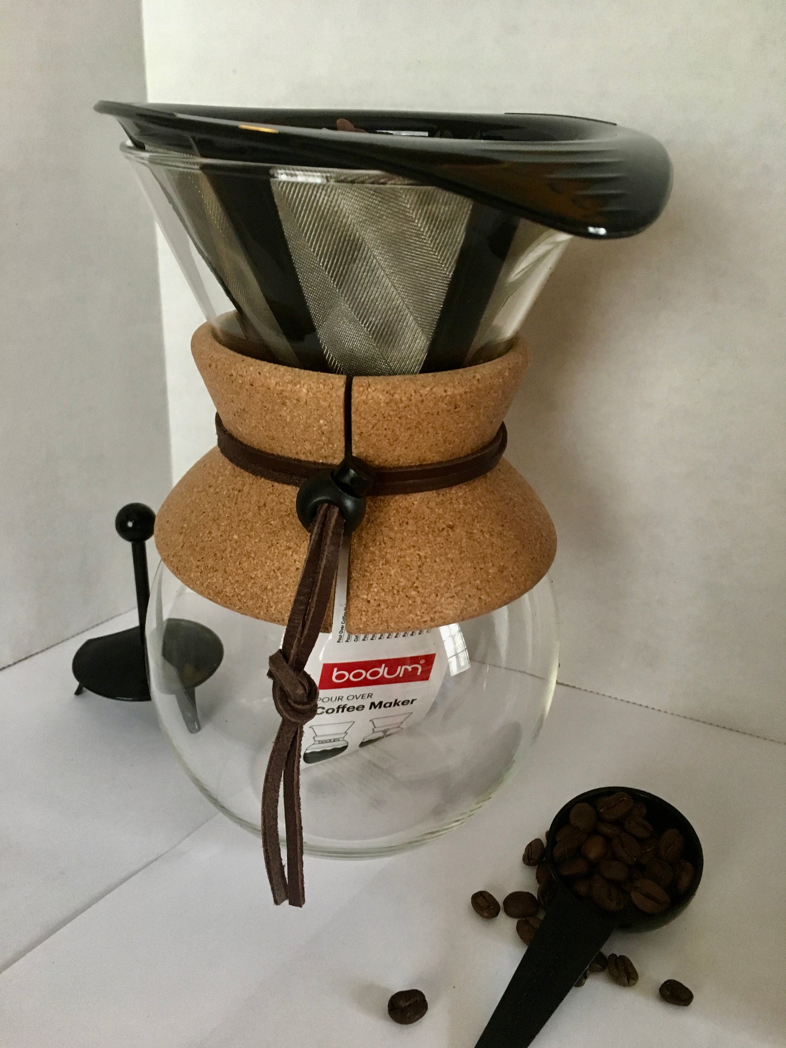 Pour Over Chemex Style Coffee Maker with Reusable Filter 34oz